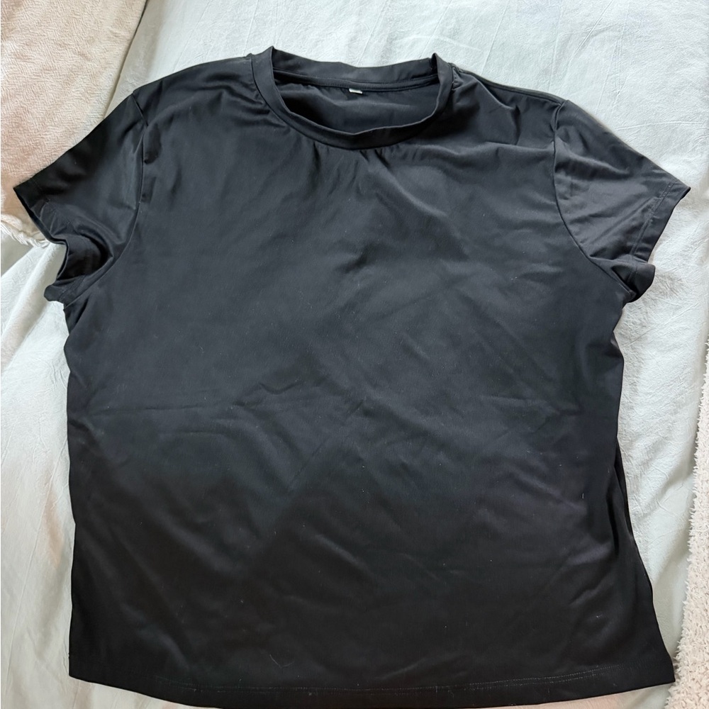 Classic Black Short Sleeve Tee - Brand Not Visible